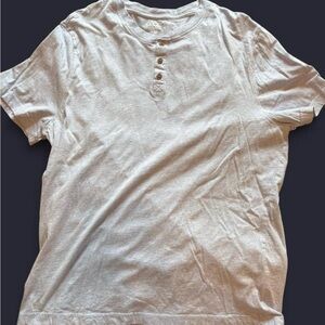 Men's Short-Sleeve Henley Shirt in Light Blue